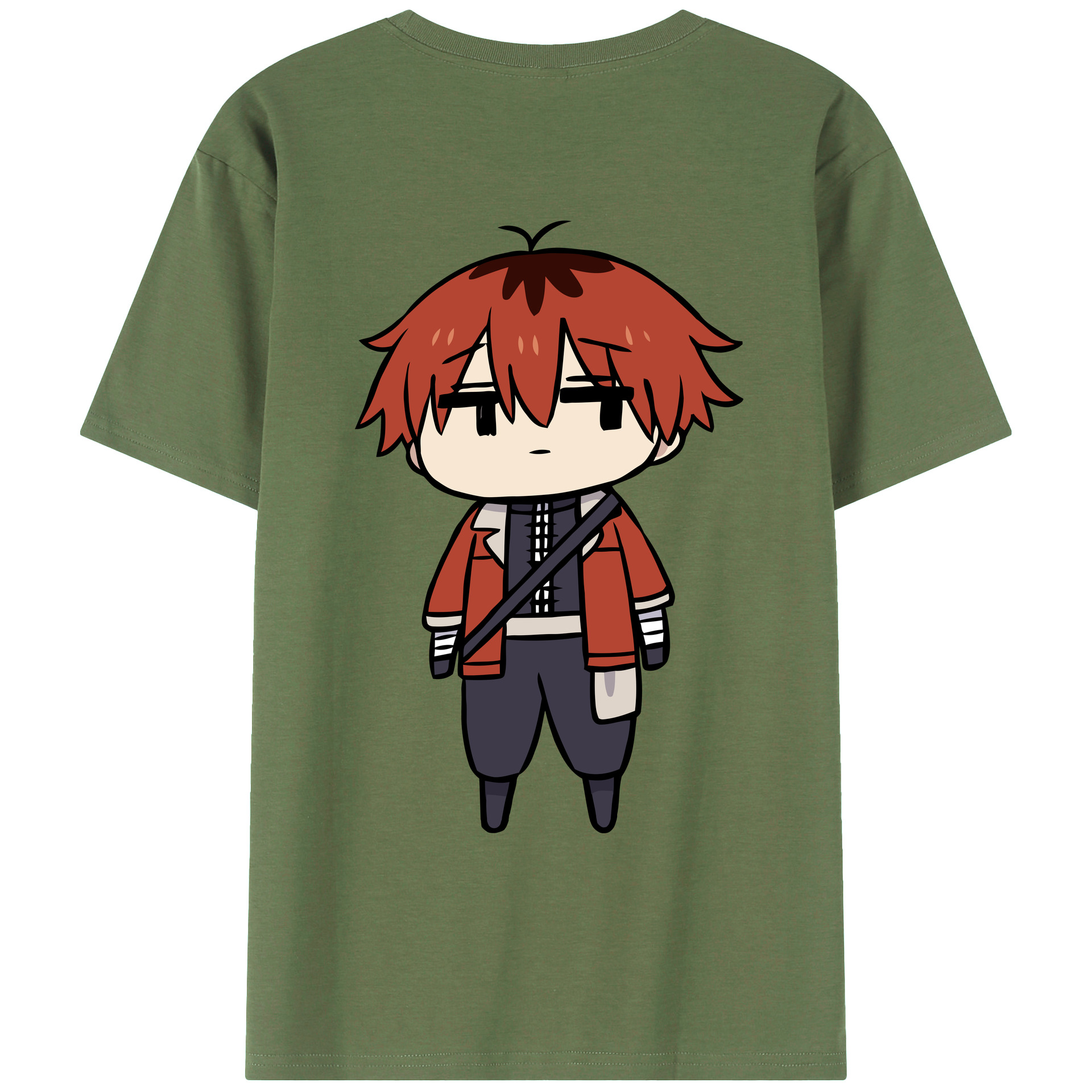 （画像用） 葬送のフリーレン Frieren 綿100％ メンズ半袖Tシャツ（バックプリント） 通気性